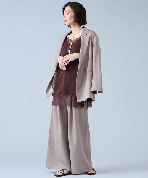 Liesse（リエス）の「レーストリムキャミソール（シャツ/ブラウス・レディース・アイボリー/ブラウン/ネイビー・FREE）」の11枚目の写真