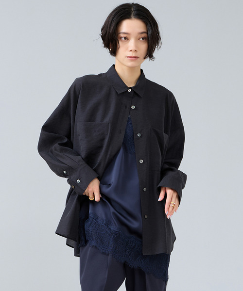 Liesse（リエス）の「レーストリムキャミソール（シャツ/ブラウス・レディース・アイボリー/ブラウン/ネイビー・FREE）」の13枚目の写真