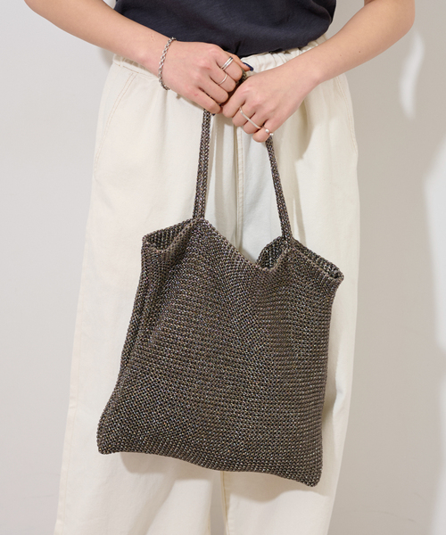 JOURNAL STANDARD relume(ジャーナルスタンダード レリューム)の「《追加》RELUME ラメアミトート(トートバッグ・レディース・シルバー/ブラウン/ブラック/ボルドー・FREE)」の21枚目の写真