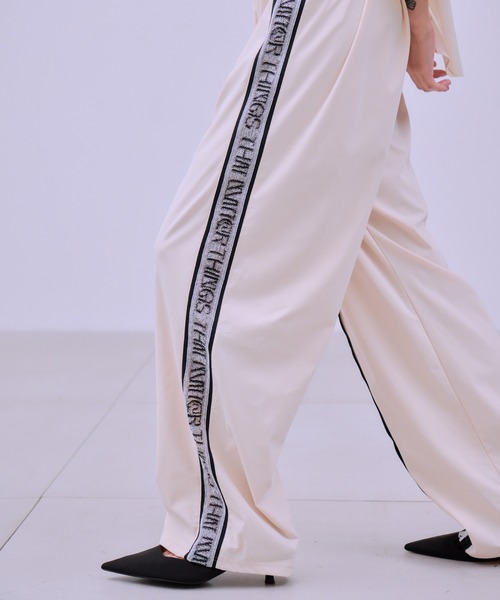 THINGS THAT MATTER(シングス ザット マター)の「TORCHON LACE SWITCHING PANTS / トーション レース スイッチング パンツ(スウェットパンツ・レディース・ブラック/ネイビー/ベージュ・FREE)」の16枚目の写真