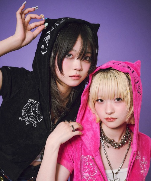 GALFY(ガルフィー)の「GALFY-VIVI★GALパーカー(パーカー・レディース・ブラック/ピンク・FREE)」の20枚目の写真