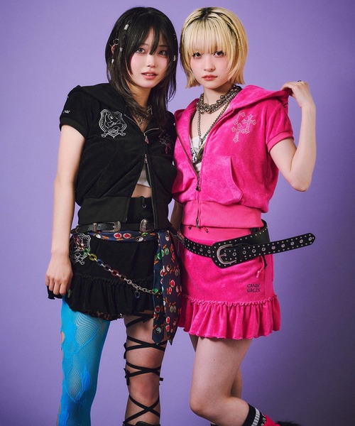 GALFY(ガルフィー)の「GALFY-VIVI★GALパーカー(パーカー・レディース・ブラック/ピンク・FREE)」の22枚目の写真