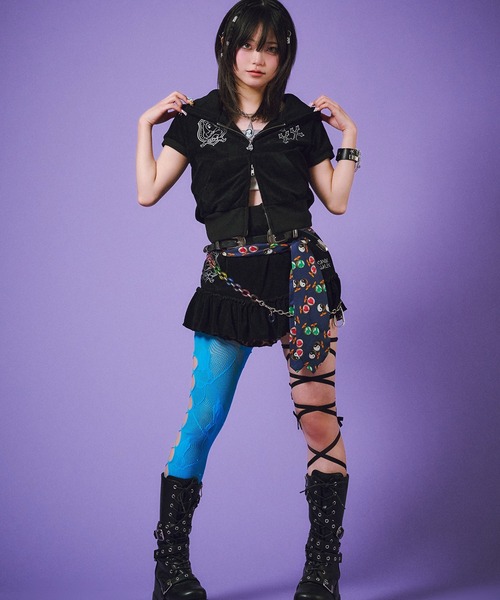GALFY(ガルフィー)の「GALFY-VIVI★GALパーカー(パーカー・レディース・ブラック/ピンク・FREE)」の5枚目の写真
