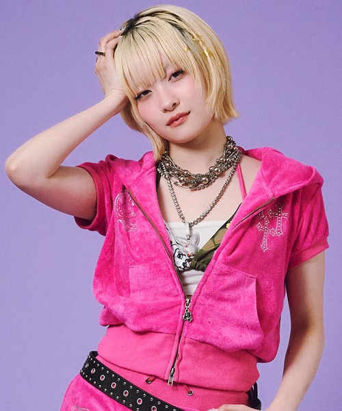 GALFY(ガルフィー)の「GALFY-VIVI★GALパーカー(パーカー・レディース・ブラック/ピンク・FREE)」の10枚目の写真