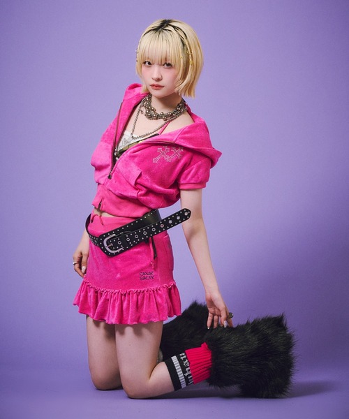 GALFY(ガルフィー)の「GALFY-VIVI★GALパーカー(パーカー・レディース・ブラック/ピンク・FREE)」の18枚目の写真