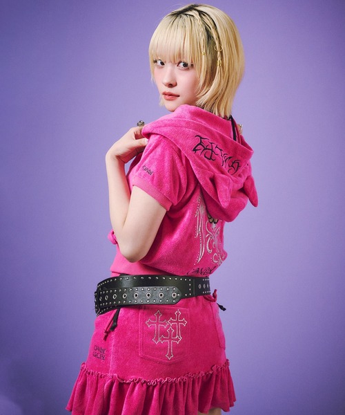 GALFY(ガルフィー)の「GALFY-VIVI★GALパーカー(パーカー・レディース・ブラック/ピンク・FREE)」の14枚目の写真