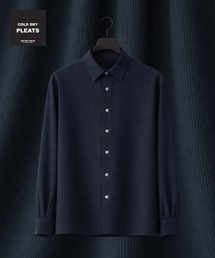 【再入荷なし】COLD DRY PLEATS レギュラーカラーシャツ |接触冷感/通気性/イージーケア/軽量/防シワ/春服