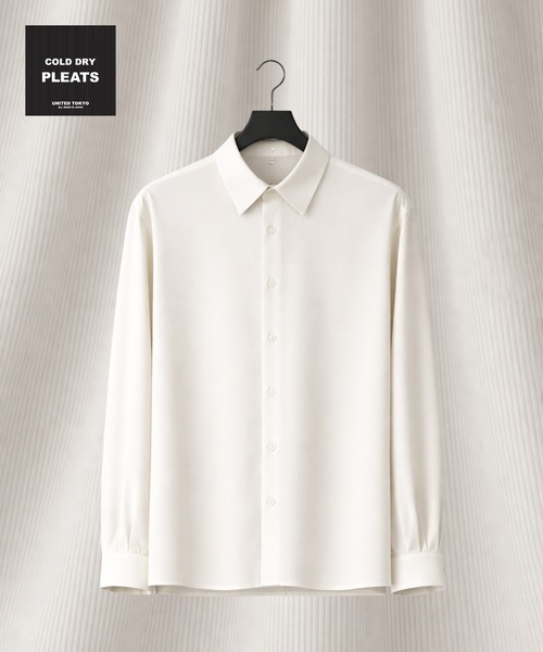 再入荷なし】COLD DRY PLEATS レギュラーカラーシャツ ｜接触冷感/通気