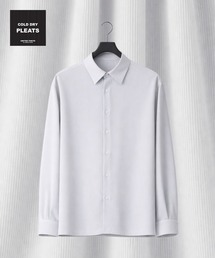 【再入荷なし】COLD DRY PLEATS レギュラーカラーシャツ　｜接触冷感/通気性/イージーケア/軽量/防シワ/春服