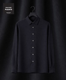 【再入荷なし】COLD DRY PLEATS レギュラーカラーシャツ　｜接触冷感/通気性/イージーケア/軽量/防シワ/春服