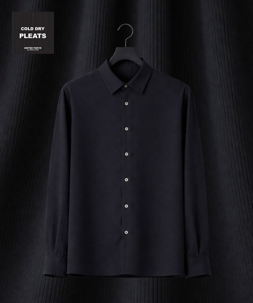再入荷なし】COLD DRY PLEATS レギュラーカラーシャツ ｜接触冷感/通気