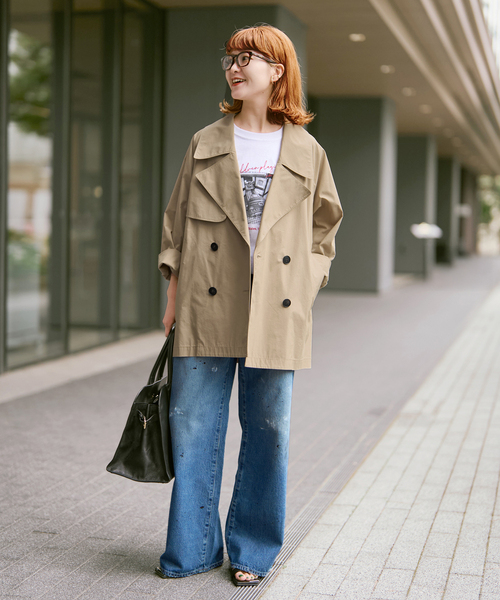 Spick & Span（スピックアンドスパン）の「《追加2》C/Pミドル丈トレンチコート（トレンチコート・レディース・ベージュ系その他・38）」の2枚目の写真