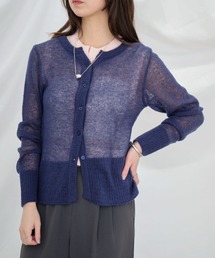 Dita Muaj. | 【2点SET】モヘア透かし編みカーディガン/ベストレイヤードセット(カーディガン/ボレロ)