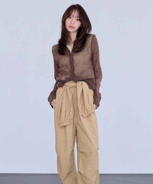 Dita Muaj.（ディータムアージュ）の「【2点SET】モヘア透かし編みカーディガン/ベストレイヤードセット（カーディガン/ボレロ・レディース・ネイビー/ブラウン・FREE）」の18枚目の写真