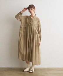 Crisp | ミックスレースギャザーワンピース(ワンピース)