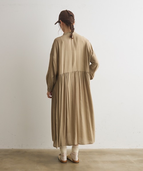 Crisp（クリスプ）の「ミックスレースギャザーワンピース（ワンピース・レディース・ブラック/グリーン・FREE）」の5枚目の写真