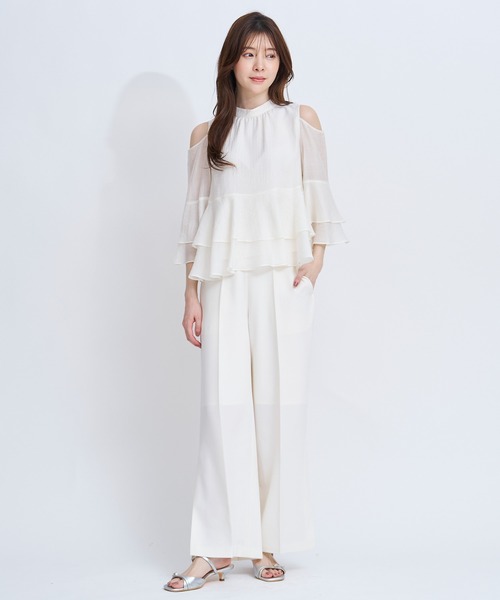 NOELA（ノエラ）の「ショルダーカットフリルブラウス（シャツ/ブラウス・レディース・ベージュ/オフホワイト・フリー）」の11枚目の写真