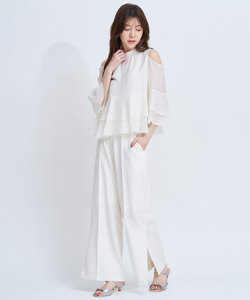 NOELA（ノエラ）の「ショルダーカットフリルブラウス（シャツ/ブラウス・レディース・ベージュ/オフホワイト・フリー）」の12枚目の写真