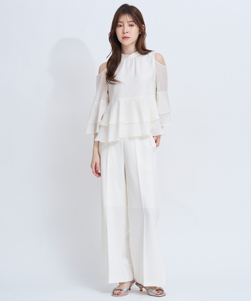 NOELA（ノエラ）の「ショルダーカットフリルブラウス（シャツ/ブラウス・レディース・ベージュ/オフホワイト・フリー）」の13枚目の写真