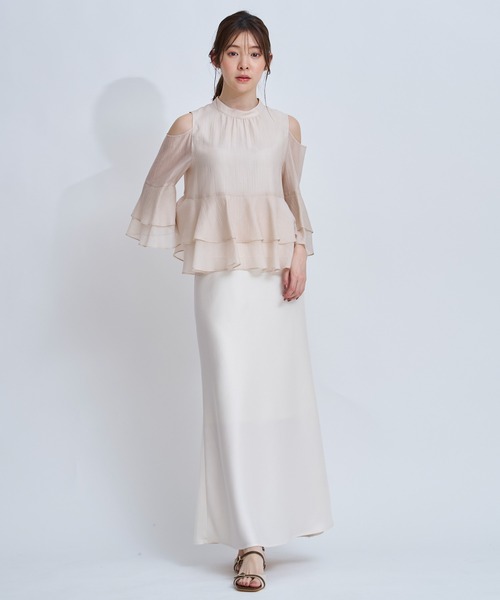 NOELA（ノエラ）の「ショルダーカットフリルブラウス（シャツ/ブラウス・レディース・ベージュ/オフホワイト・フリー）」の18枚目の写真