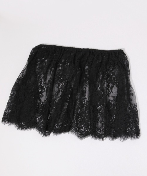 GLOBAL WORK（グローバルワーク）の「シアーレースビスチェ/ベルト/660184（ベルト・レディース・ブラック/オフホワイト・FREE）」の2枚目の写真