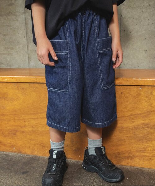 BREEZE（ブリーズ）の「B NEWJACK ワイドフィットハーフパンツ（その他パンツ・キッズ・カモフラージュ/インディゴブルー/ベージュ/レッド/ブラック・160/150/140/130/120/110/100/90）」の3枚目の写真