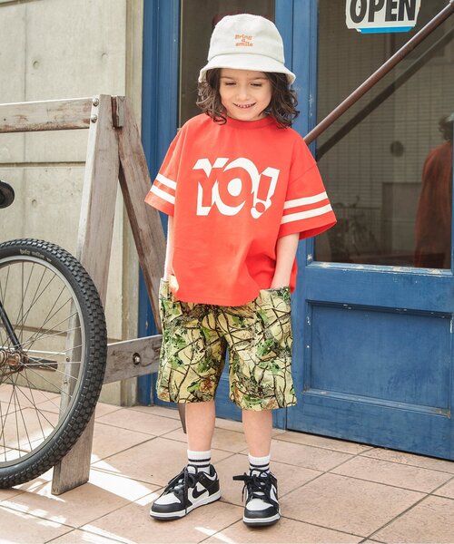 BREEZE（ブリーズ）の「B NEWJACK ワイドフィットハーフパンツ（その他パンツ・キッズ・カモフラージュ/インディゴブルー/ベージュ/レッド/ブラック・160/150/140/130/120/110/100/90）」の14枚目の写真