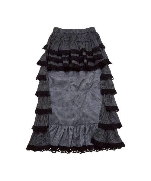 lilLilly（リルリリー）の「アシンメトリーシャツロングスカート（スカート・レディース・ホワイト/ドット・FREE）」の12枚目の写真