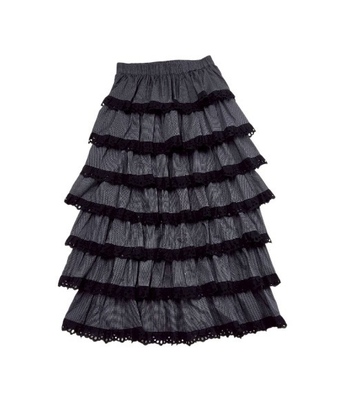 lilLilly（リルリリー）の「アシンメトリーシャツロングスカート（スカート・レディース・ホワイト/ドット・FREE）」の13枚目の写真