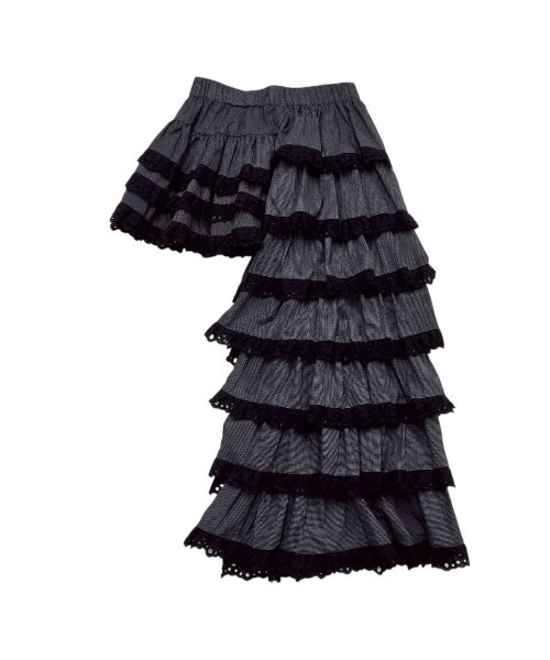 lilLilly（リルリリー）の「アシンメトリーシャツロングスカート（スカート・レディース・ホワイト/ドット・FREE）」の14枚目の写真