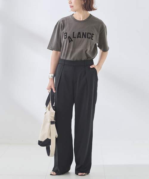 journal standard L'essage(ジャーナルスタンダードレサージュ)の「《別注》【MIXTA/ミクスタ】BALANCE CREW T-SHIRTS:Tシャツ(Tシャツ/カットソー・レディース・ブラック/アイボリー・MEDIUM)」の20枚目の写真