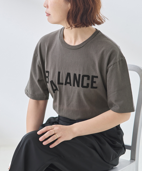 journal standard L'essage(ジャーナルスタンダードレサージュ)の「《別注》【MIXTA/ミクスタ】BALANCE CREW T-SHIRTS:Tシャツ(Tシャツ/カットソー・レディース・ブラック/アイボリー・MEDIUM)」の22枚目の写真