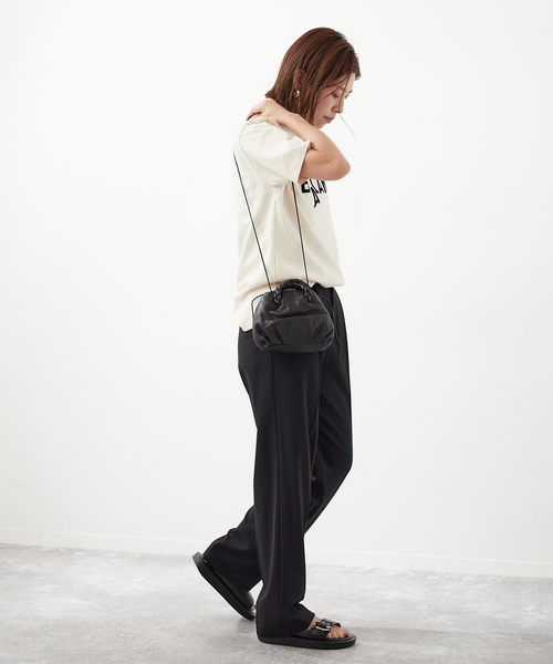 journal standard L'essage(ジャーナルスタンダードレサージュ)の「《別注》【MIXTA/ミクスタ】BALANCE CREW T-SHIRTS:Tシャツ(Tシャツ/カットソー・レディース・ブラック/アイボリー・MEDIUM)」の4枚目の写真