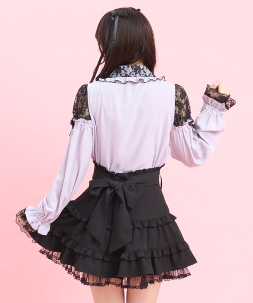 Secret Honey(シークレットハニー)の「ハートパッチワークブラウス(シャツ/ブラウス・レディース・ブラック/オフホワイト/グレー・MEDIUM)」の8枚目の写真