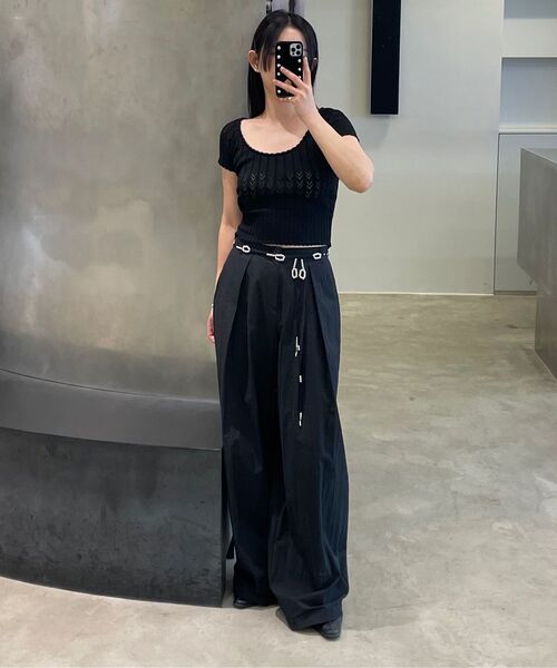 DIAGONAL(ダイアゴナル)の「SCALLOP HALF SLEEVE KNIT (black)(ニット/セーター・レディース・その他・FREE)」の4枚目の写真