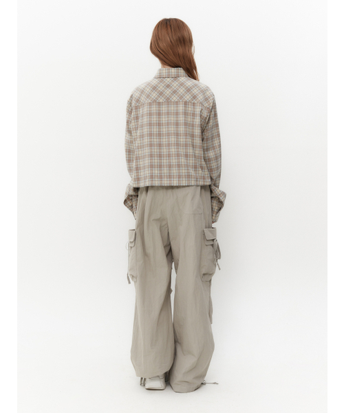 TUOMIO（トゥオミオ）の「STRAPPY CHECK SHIRT [BEIGE]（シャツ/ブラウス・レディース・その他・1/2）」の4枚目の写真