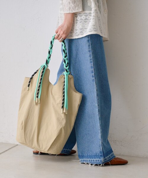 CIAOPANIC TYPY（チャオパニックティピー）の「:撥水ナイロンロープハンドルトートBAG（トートバッグ・レディース・ベージュ/チャコールグレー/カーキ/アイボリー・ONE SIZE）」の9枚目の写真