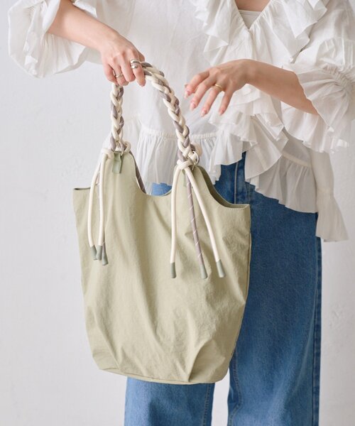 CIAOPANIC TYPY（チャオパニックティピー）の「:撥水ナイロンロープハンドルトートBAG（トートバッグ・レディース・ベージュ/チャコールグレー/カーキ/アイボリー・ONE SIZE）」の11枚目の写真