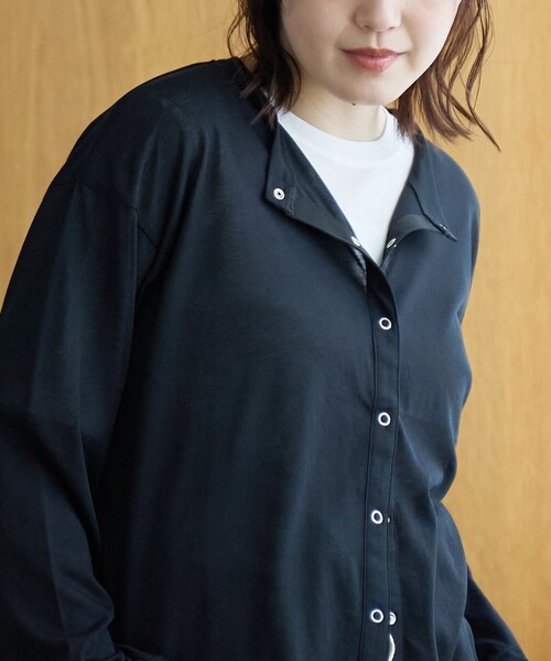 coen(コーエン)の「コットンナイロンシアー コンパクトカーディガン(カーディガン/ボレロ・レディース・レッド/ブラック/オフホワイト・L/M)」の12枚目の写真