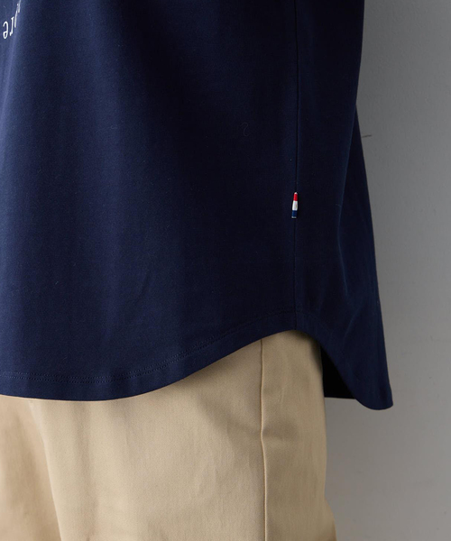 Petit Honfleur(プチオンフルール)の「ロゴプリントモックネックTシャツ【オーガニックコットンブレンド・綿100%】(Tシャツ/カットソー・レディース・ホワイト/ネイビー・M/L)」の18枚目の写真