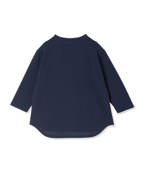 Petit Honfleur(プチオンフルール)の「ロゴプリントモックネックTシャツ【オーガニックコットンブレンド・綿100%】(Tシャツ/カットソー・レディース・ホワイト/ネイビー・M/L)」の21枚目の写真