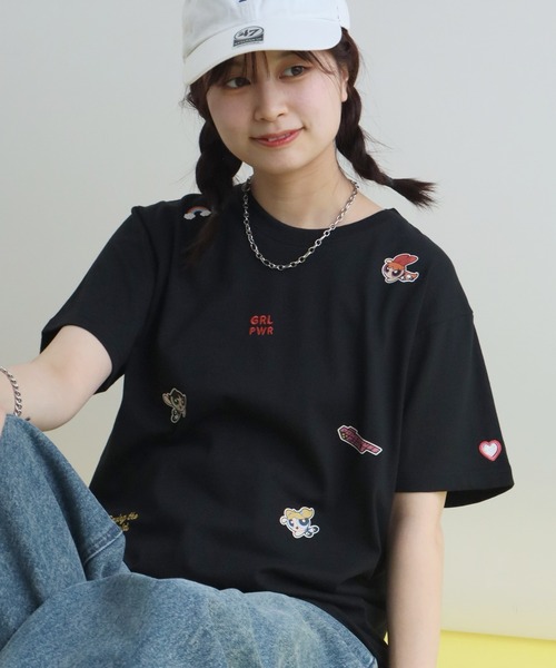 CORPUS SELECT(コーパストーキョー)の「【ワーナーブラザース】パワーパフガールズ アソート 刺繍 グラフィックTシャツ(Tシャツ/カットソー・レディース・杢グレー/ブラック/スミクロ/ピンク・L/M)」の6枚目の写真