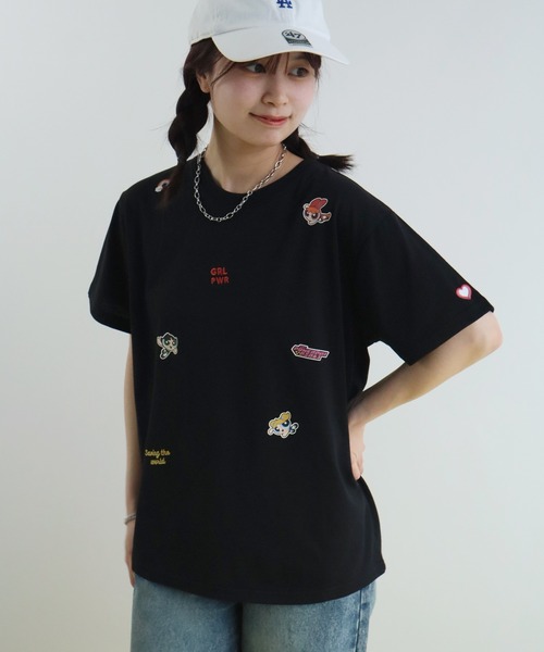 CORPUS SELECT(コーパストーキョー)の「【ワーナーブラザース】パワーパフガールズ アソート 刺繍 グラフィックTシャツ(Tシャツ/カットソー・レディース・杢グレー/ブラック/スミクロ/ピンク・L/M)」の7枚目の写真
