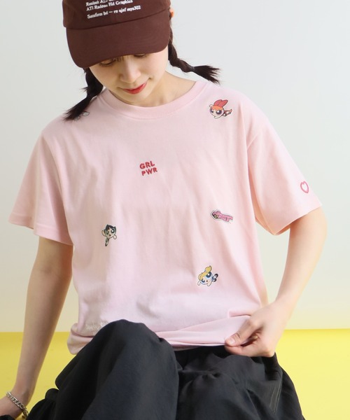 CORPUS SELECT(コーパストーキョー)の「【ワーナーブラザース】パワーパフガールズ アソート 刺繍 グラフィックTシャツ(Tシャツ/カットソー・レディース・杢グレー/ブラック/スミクロ/ピンク・L/M)」の14枚目の写真