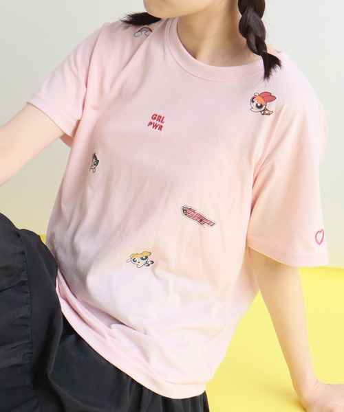 CORPUS SELECT(コーパストーキョー)の「【ワーナーブラザース】パワーパフガールズ アソート 刺繍 グラフィックTシャツ(Tシャツ/カットソー・レディース・杢グレー/ブラック/スミクロ/ピンク・L/M)」の15枚目の写真