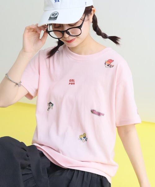 CORPUS SELECT(コーパストーキョー)の「【ワーナーブラザース】パワーパフガールズ アソート 刺繍 グラフィックTシャツ(Tシャツ/カットソー・レディース・杢グレー/ブラック/スミクロ/ピンク・L/M)」の16枚目の写真