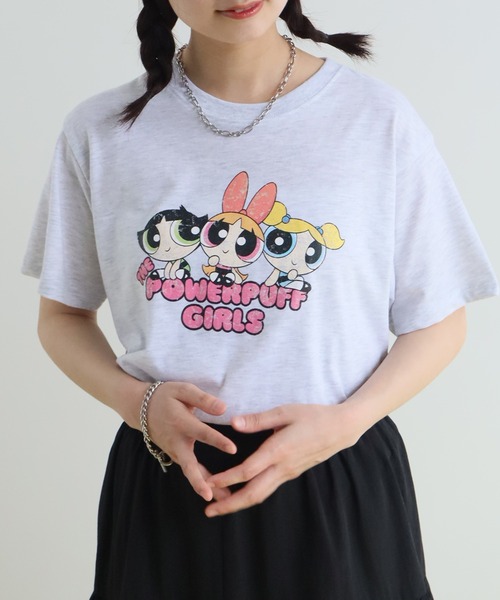 CORPUS SELECT(コーパストーキョー)の「【ワーナーブラザース】パワーパフガールズ アソート 刺繍 グラフィックTシャツ(Tシャツ/カットソー・レディース・杢グレー/ブラック/スミクロ/ピンク・L/M)」の10枚目の写真