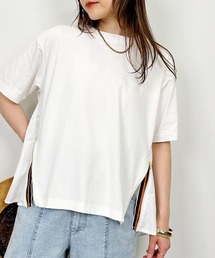 PICCIN | プリーツドッキングサイドファスナープルオーバー(Tシャツ/カットソー)