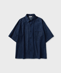 ラグランデニムハーフスリーブシャツ _INDIGO