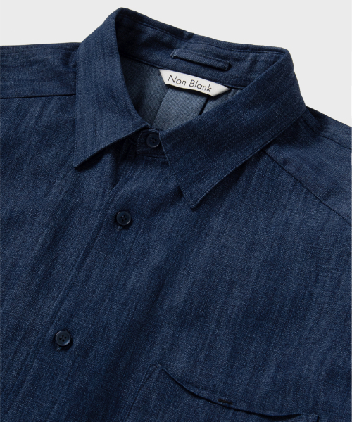 NONBLANK(ノンブランク)の「ラグランデニムハーフスリーブシャツ _INDIGO(シャツ/ブラウス・レディース・その他・MEDIUM/LARGE/X-LARGE/SMALL)」の3枚目の写真